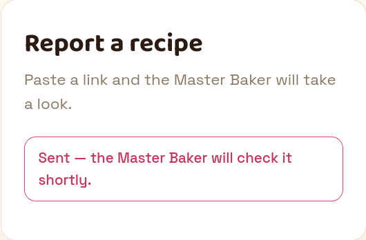 Report queued confirmation